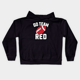 Go Team Red Funny American Football Anti Sports Kids Hoodie